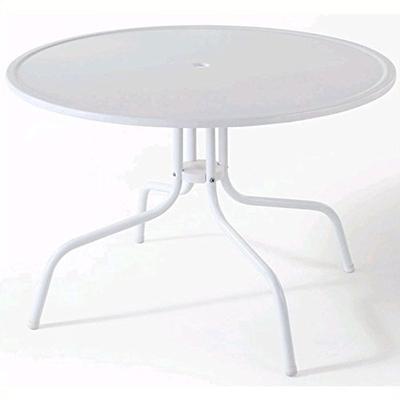 Crosley Furniture Griffith 40-Inch Metal Outdoor Dining Table - Alabaster White