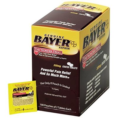 Bayer 45647 Aspirin, 100-Packets of 2