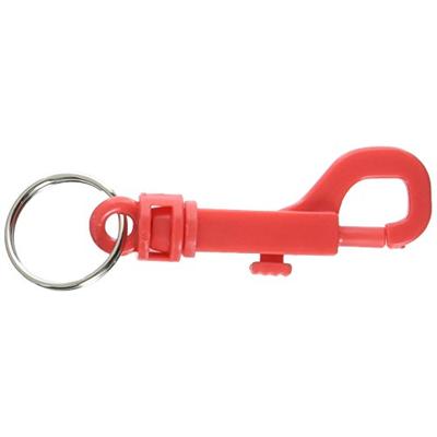 Lucky Line Plastic Key Clip/Key Chain; Red, 25 Per Bag (41570)