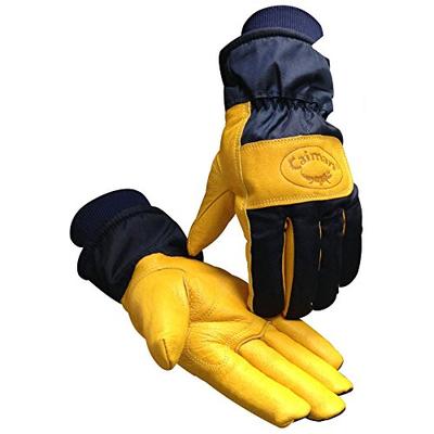 Caiman 1354-5 Heatrac Insulated Gloves Gold Pig Grain with Combo Cuff, Large