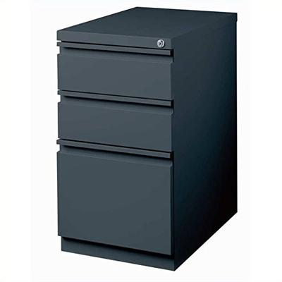 Hirsh Industries 20" Deep Box-Box-File Mobile Pedestal in Charcoal