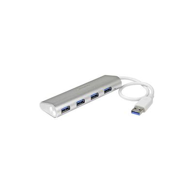 StarTech ST43004UA 4-Port Portable USB 3.0 Hub with Built-in Cable Other Silver