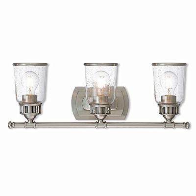 Livex Lighting 10513-91 Lawrenceville 3 Light Bath Vanity Brushed Nickel