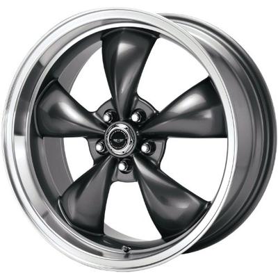 American Racing Custom Wheels AR105 Torq Thrust M Anthracite Wheel With Machined Lip (17x9"/5x120.7m
