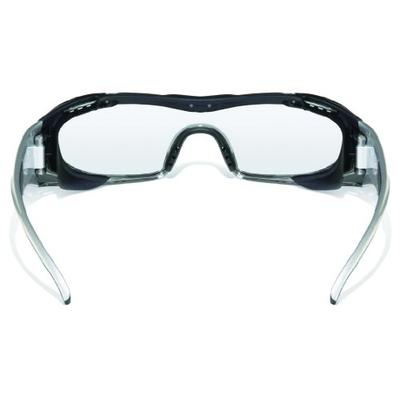 MCR Safety HL110AF Hellion Thermoplastic Rubber Safety Glasses with Black Frame and Clear Anti-Fog L