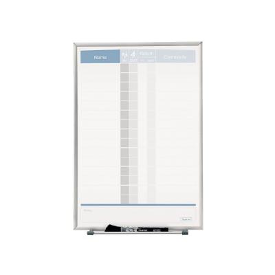 Matrix Employee Tracking Board, 11 x 16, White/Silver