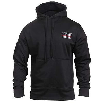 Rothco Thin Red Line Concealed Carry Hoodie, M, Black